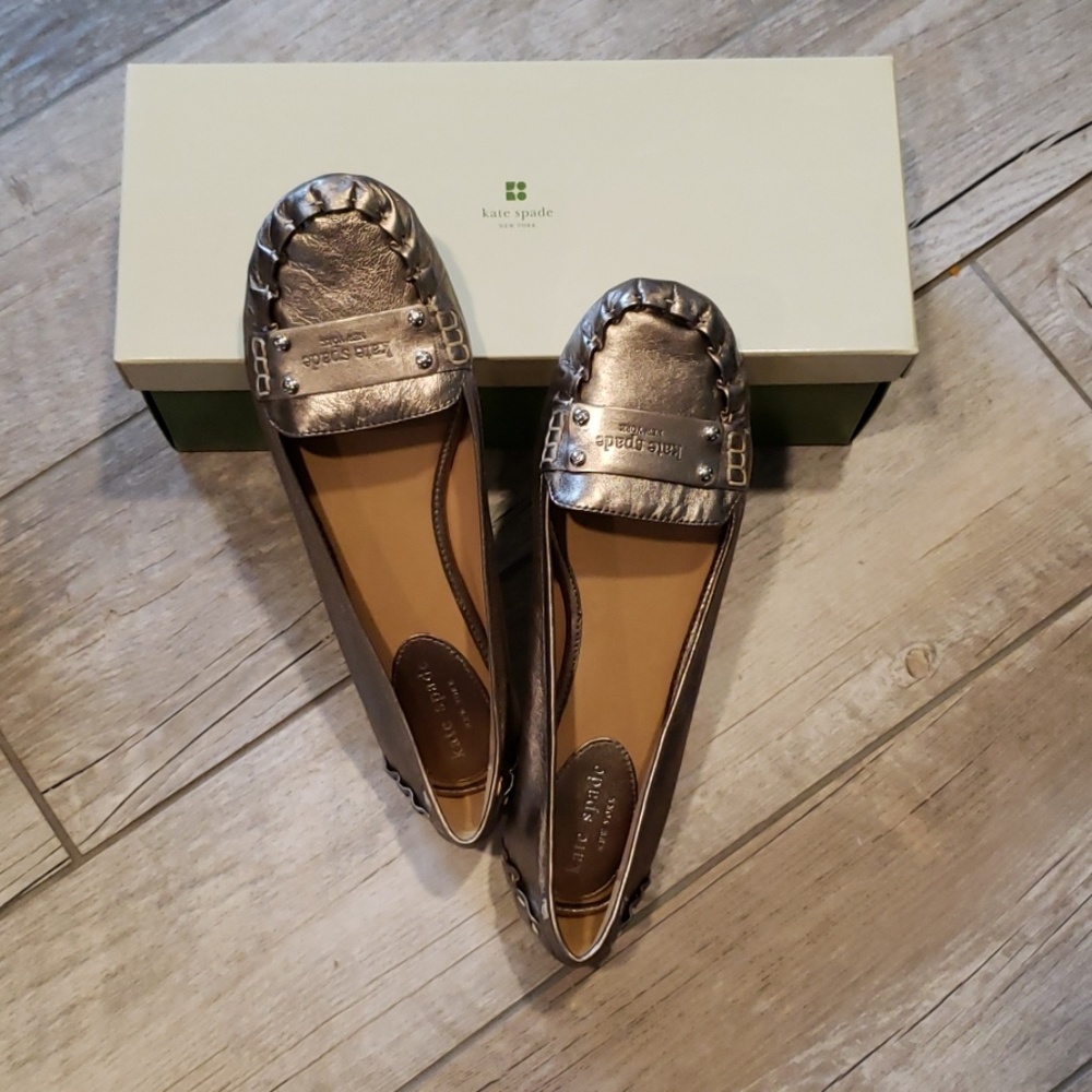 Kate Spade Gold Flats